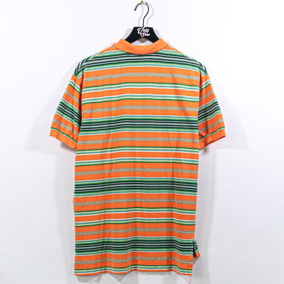 Polo Ralph Lauren Pony Striped Polo Shirt Y2K Preppy - Picture 2 of 5